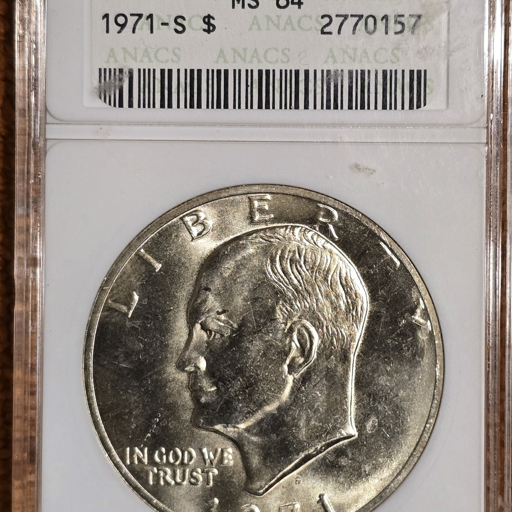 Anacs Certified 1971-S Eisenhower Dollar Coin